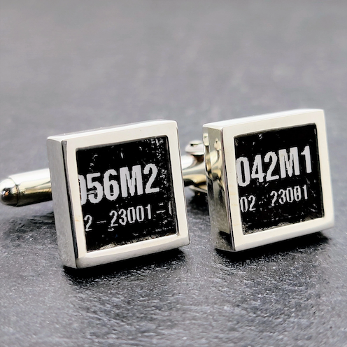 Chinook cufflinks, made from RAF Chinook Helicopter