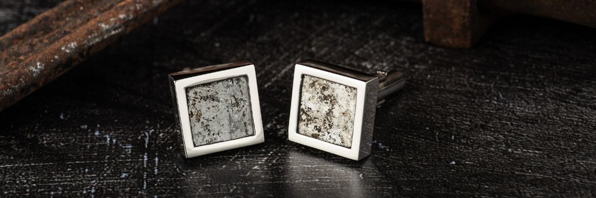 Upcycled Spitfire Cufflinks and jewellery set in sterling silver