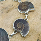Hepburn and Hughes Ammonite and Trilobite Fossil Bracelet | Made with Ancient Fossils | Set in Sterling Silver