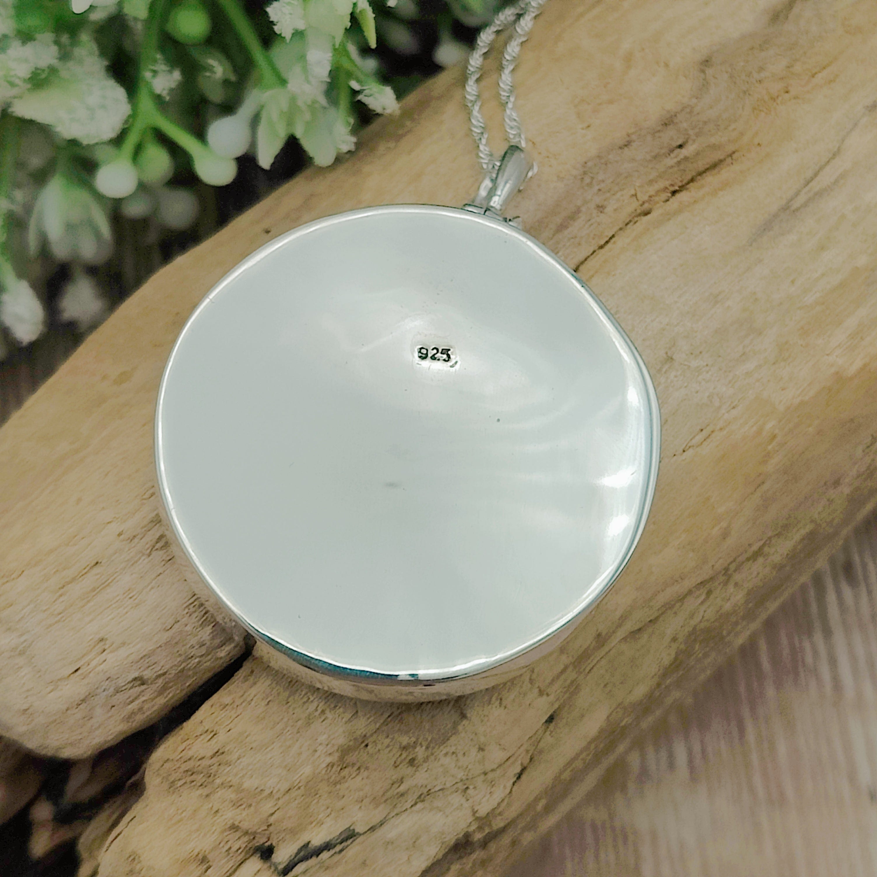 Hepburn and Hughes Ammonite Fossil Pendant | Circular | Two Options | Sterling Silver