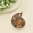 Hepburn and Hughes Ammonite Fossil Pendant | Large 70mm Madagascan | Sterling Silver