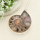 Hepburn and Hughes Ammonite Fossil Pendant | Large 70mm Madagascan | Sterling Silver