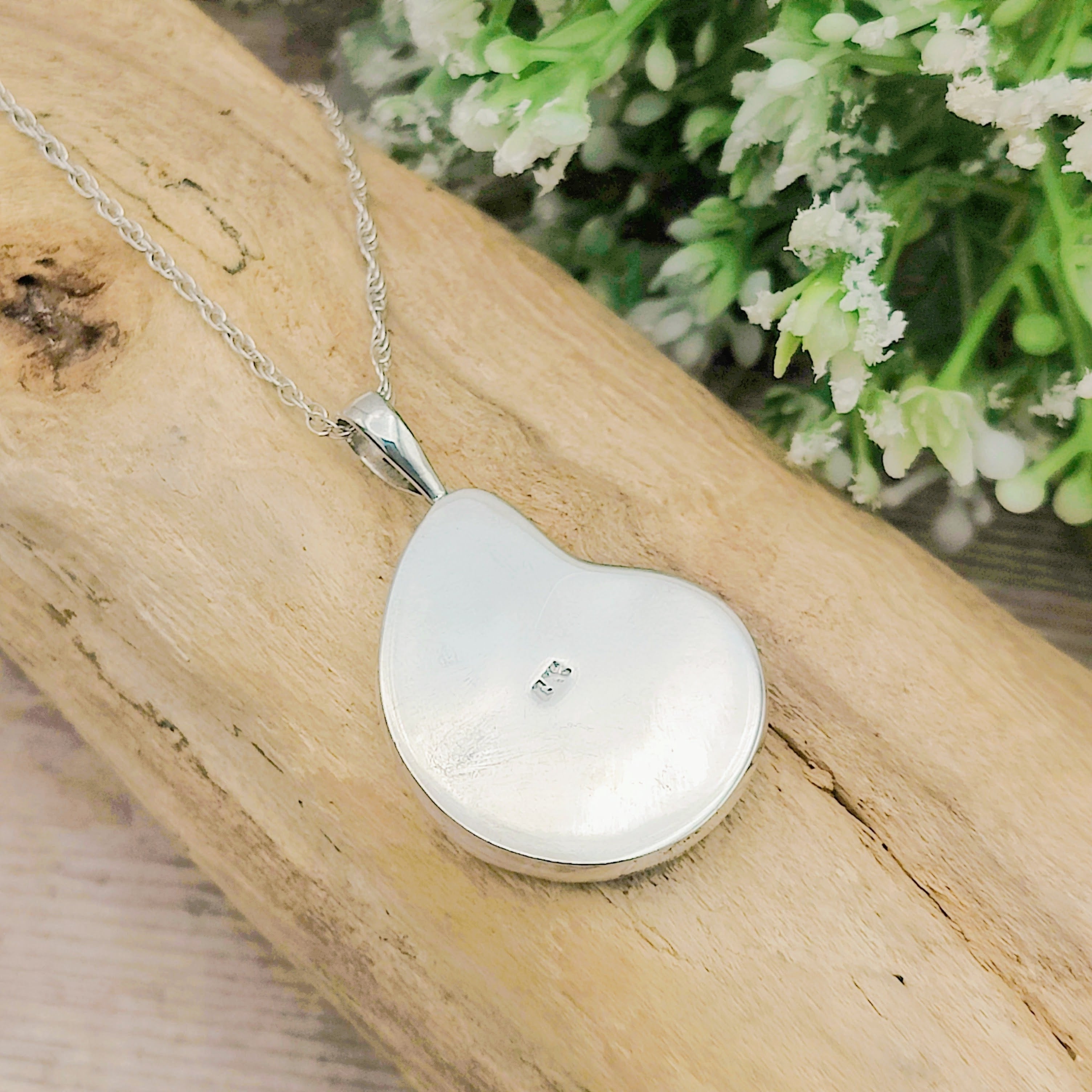 Hepburn and Hughes Ammonite Pendant, Medium Madagascan in Sterling Silver