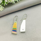 Hepburn and Hughes Art Deco Abstract Earrings | Original Clarice Cliff Pottery | Sterling Silver