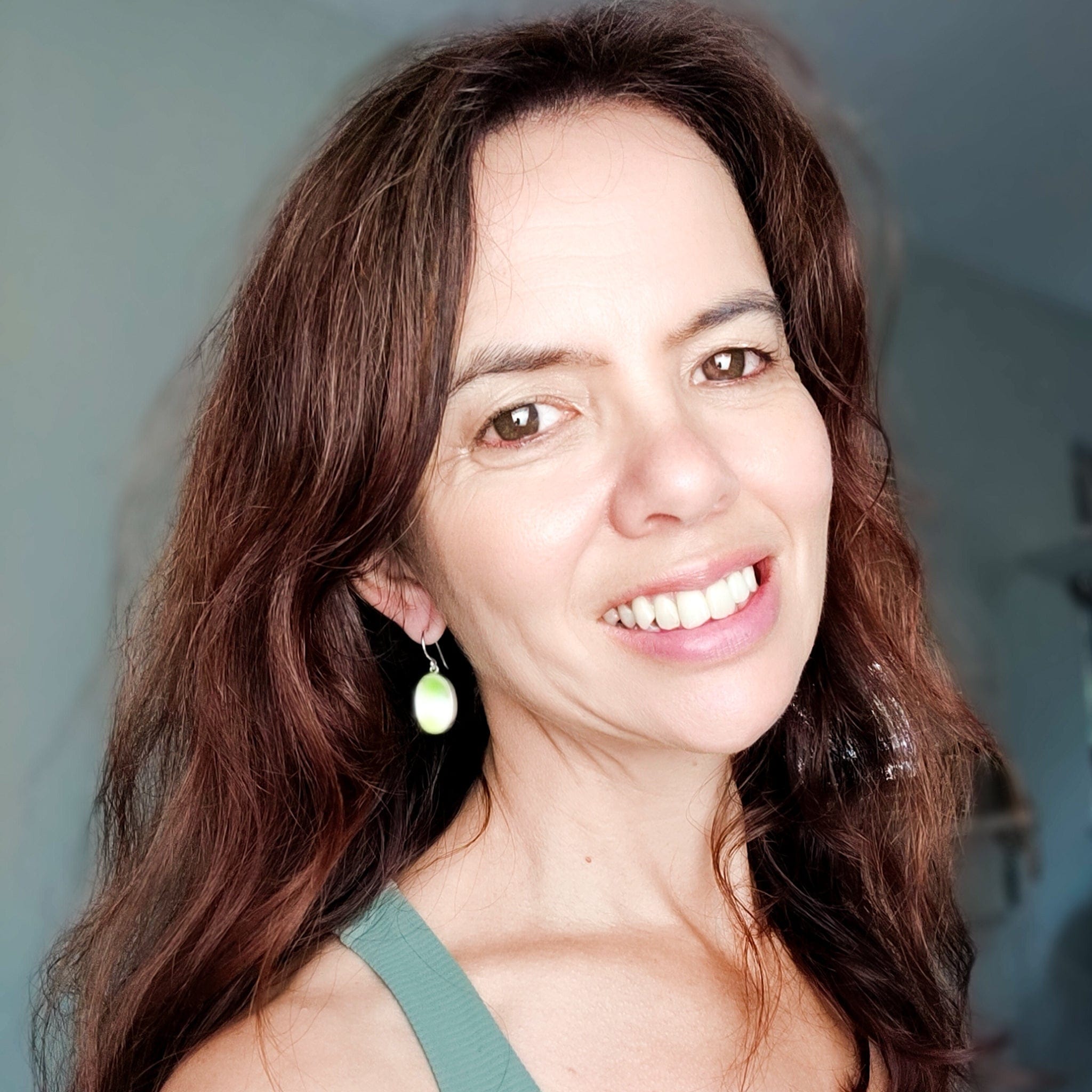 Hepburn & Hughes Art Deco Earrings | Clarice Cliff | 20mm Oval | Sterling Silver