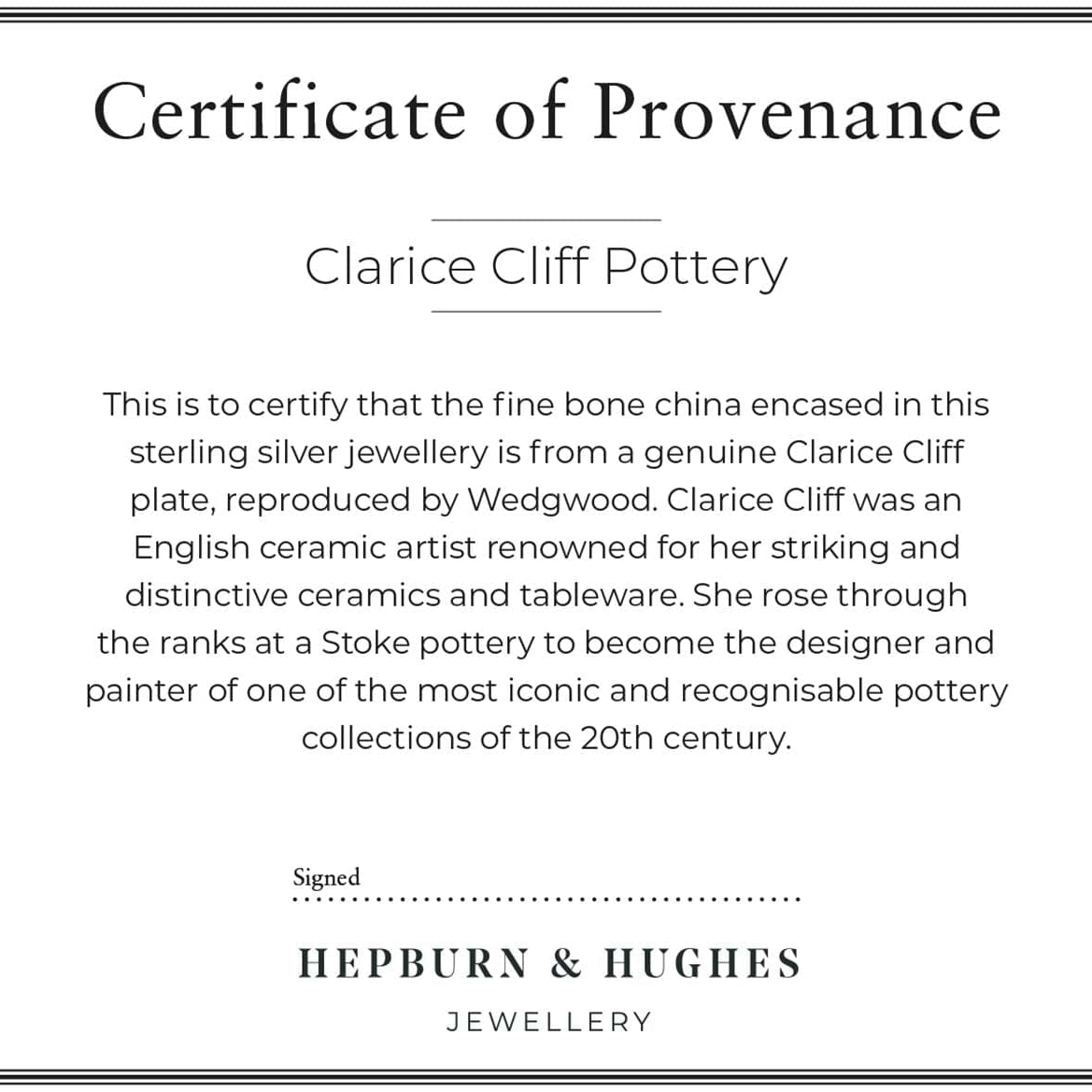 Hepburn and Hughes Art Deco Earrings | Clarice Cliff Ceramics | Two Options | Sterling Silver