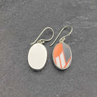 Hepburn and Hughes Art Deco Oval Earrings | Clarice Cliff Ceramics | 3 Options | Sterling Silver