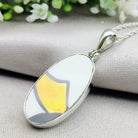 Hepburn and Hughes Art Deco Pendant | Clarice Cliff Ceramics | 30mm Oval | Sterling Silver
