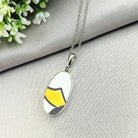 Hepburn and Hughes Art Deco Pendant | Clarice Cliff Ceramics | 30mm Oval | Sterling Silver