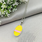 Hepburn and Hughes Art Deco Pendant | Clarice Cliff Ceramics | 30mm Oval | Sterling Silver