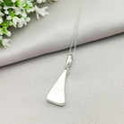 Hepburn and Hughes Art Deco Pendant | Original Clarice Cliff Pottery | Green triangles | Sterling Silver