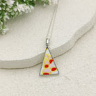 Hepburn and Hughes Art Deco Pendant | Triangular Clarice Cliff necklace | 30mm long | Sterling Silver