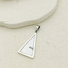 Hepburn and Hughes Art Deco Pendant | Triangular Clarice Cliff necklace | 40mm long | Two options | Sterling Silver