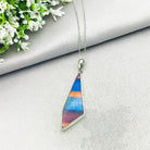 Hepburn and Hughes Art Deco Striped Pendant | Original Clarice Cliff Pottery in Sterling Silver