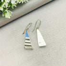 Hepburn and Hughes Art Deco Triangle Earrings | Original Clarice Cliff Pottery | Two options | Sterling Silver