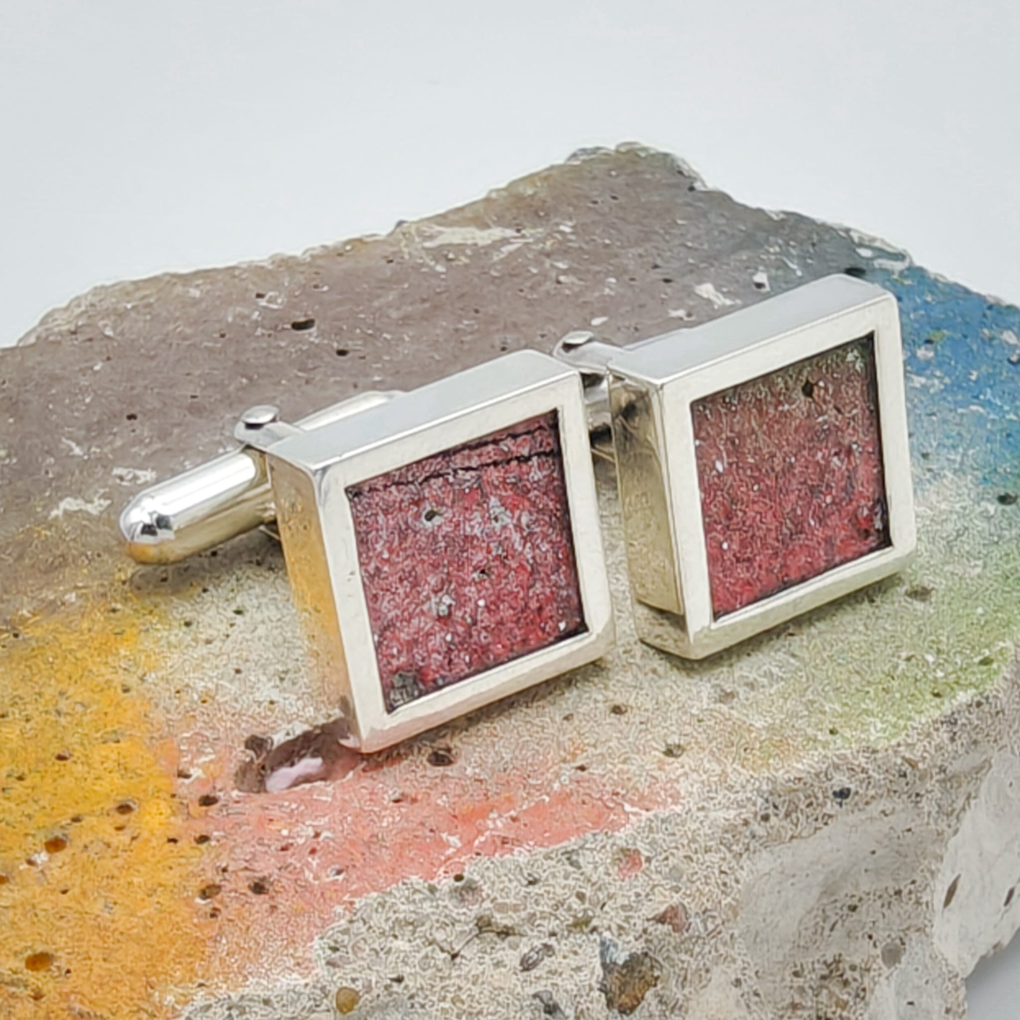 Hepburn and Hughes Berlin Wall Graffiti Cufflinks | Historical Gift | 7 options | Sterling Silver
