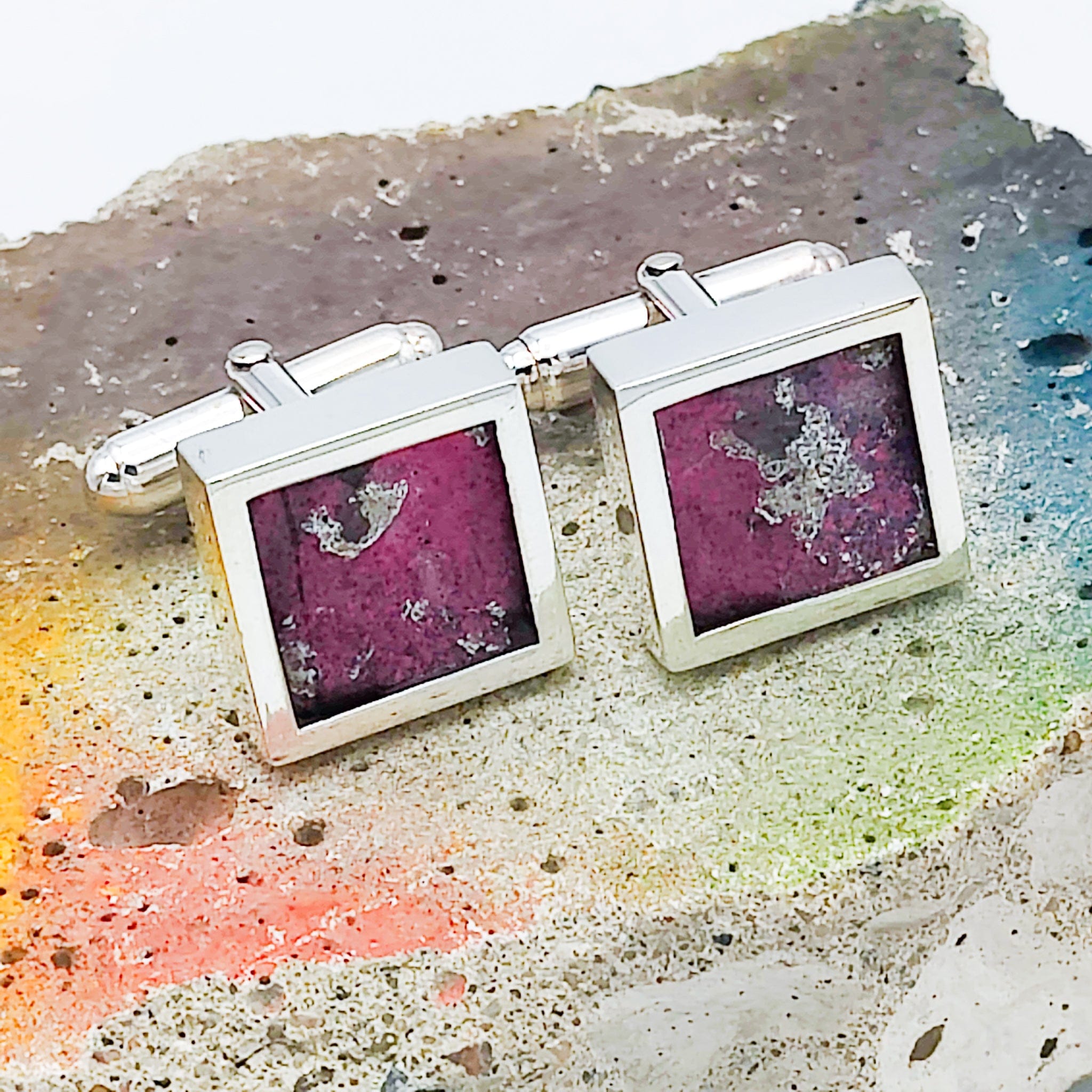 Hepburn and Hughes Berlin Wall Graffiti Cufflinks | Historical Gift | 7 options | Sterling Silver