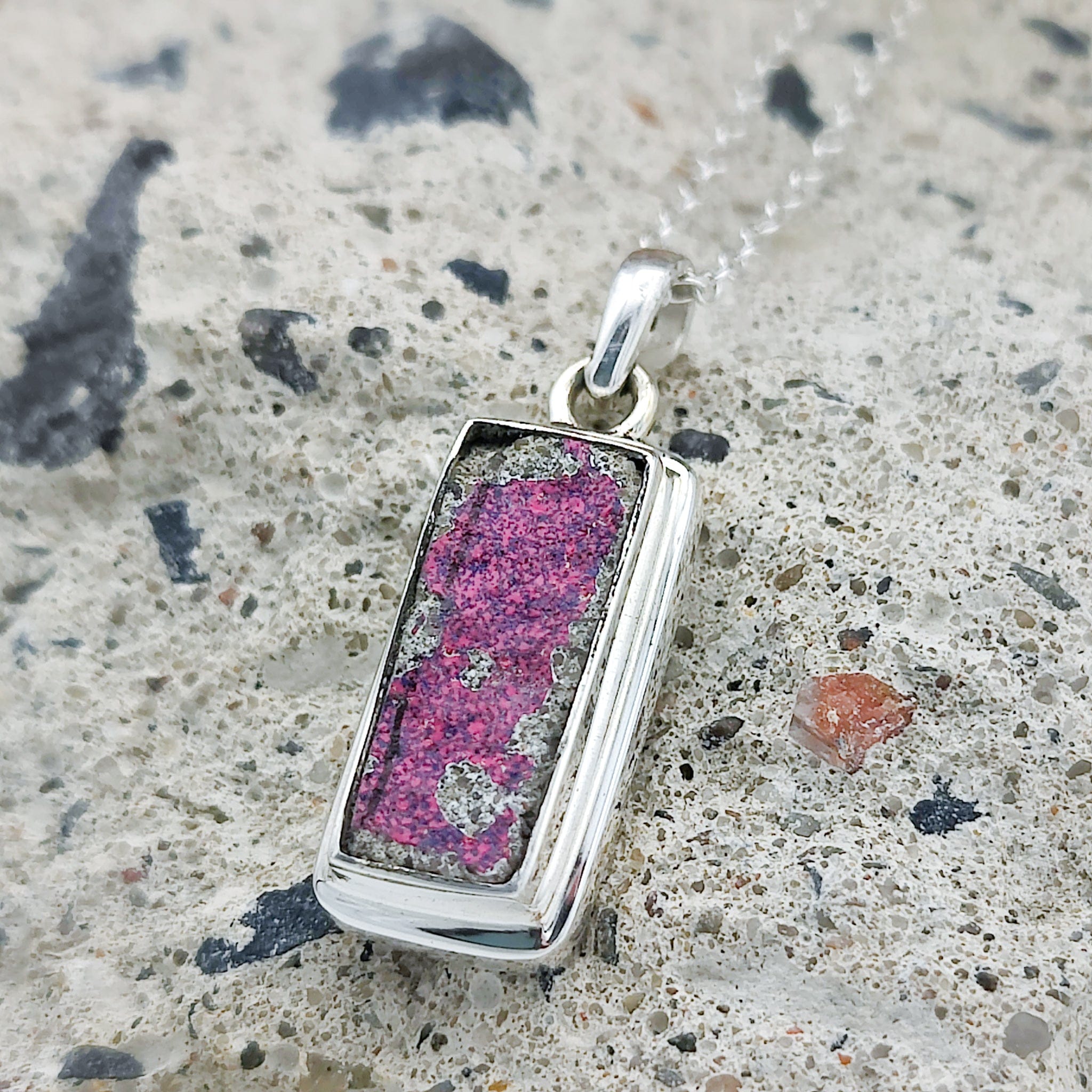 Hepburn & Hughes Berlin wall Pendant | Purple Graffiti | Sterling Silver