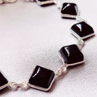 Hepburn and Hughes Black Onyx Bracelet | 10 Squares | Sterling Silver