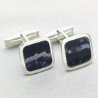 Hepburn and Hughes Blue John Cufflinks | British Gemstone | 3 Shapes | Sterling Silver