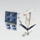 Hepburn and Hughes Building Block Cufflinks | Chrome Coated 15mm | Sterling Silver