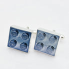 Hepburn and Hughes Building Block Cufflinks | Chrome Coated 15mm | Sterling Silver