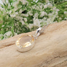 Hepburn and Hughes Citrine Pendant | Oval | November Birthstone | Sterling Silver
