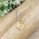 Hepburn and Hughes Citrine Pendant | Oval | November Birthstone | Sterling Silver