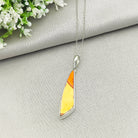 Hepburn and Hughes Clarice Cliff Pendant | Original Orange/Yellow Art Deco Pottery | Sterling Silver