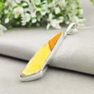 Hepburn and Hughes Clarice Cliff Pendant | Original Orange/Yellow Art Deco Pottery | Sterling Silver