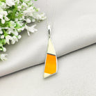 Hepburn and Hughes Clarice Cliff Pendant | Original Orange/Yellow Art Deco Pottery | Sterling Silver