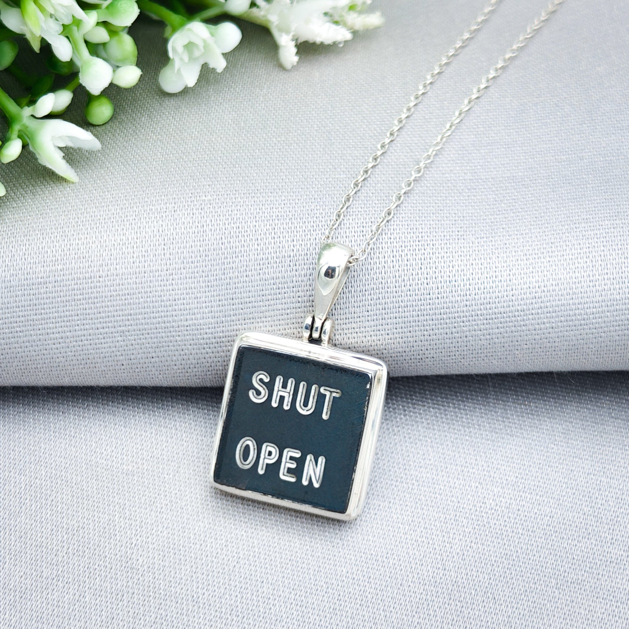 Hepburn and Hughes Concorde Pendant | Aviation Gift | 16mm Square | Sterling Silver