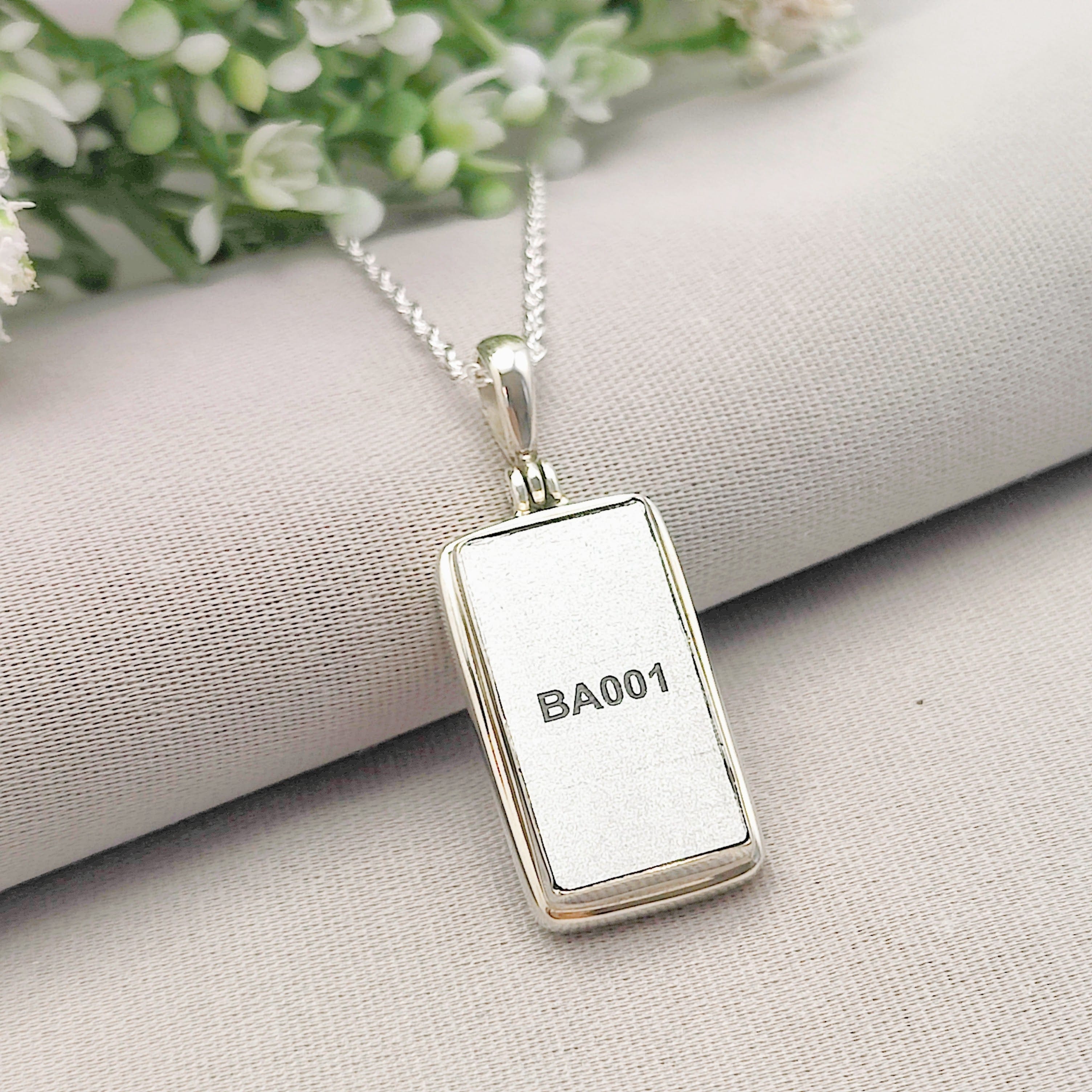 Hepburn and Hughes Concorde Pendant | Aviation Gift | Rectangle | Sterling Silver