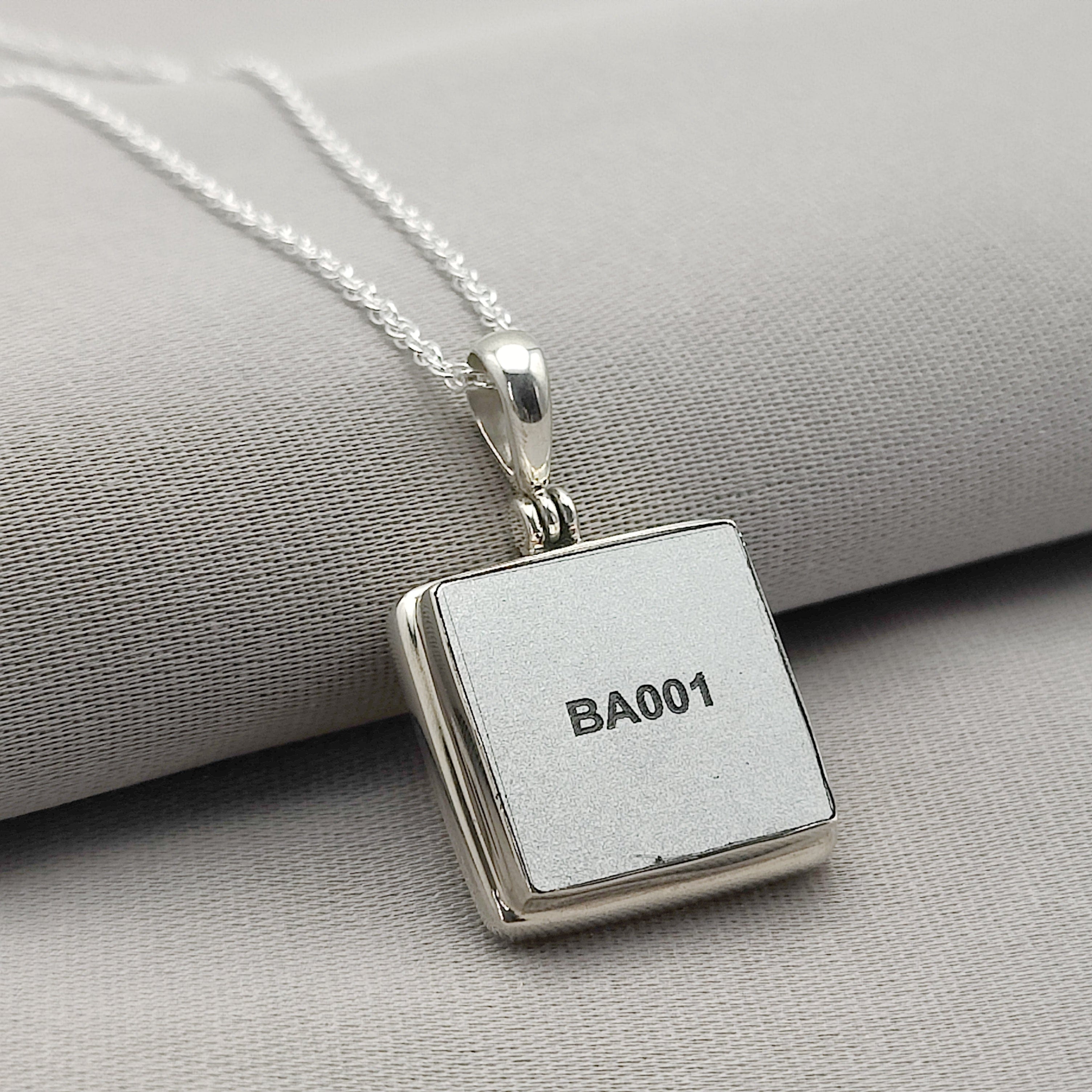 Hepburn and Hughes Concorde Pendant | Aviation Gift | Square | Sterling Silver