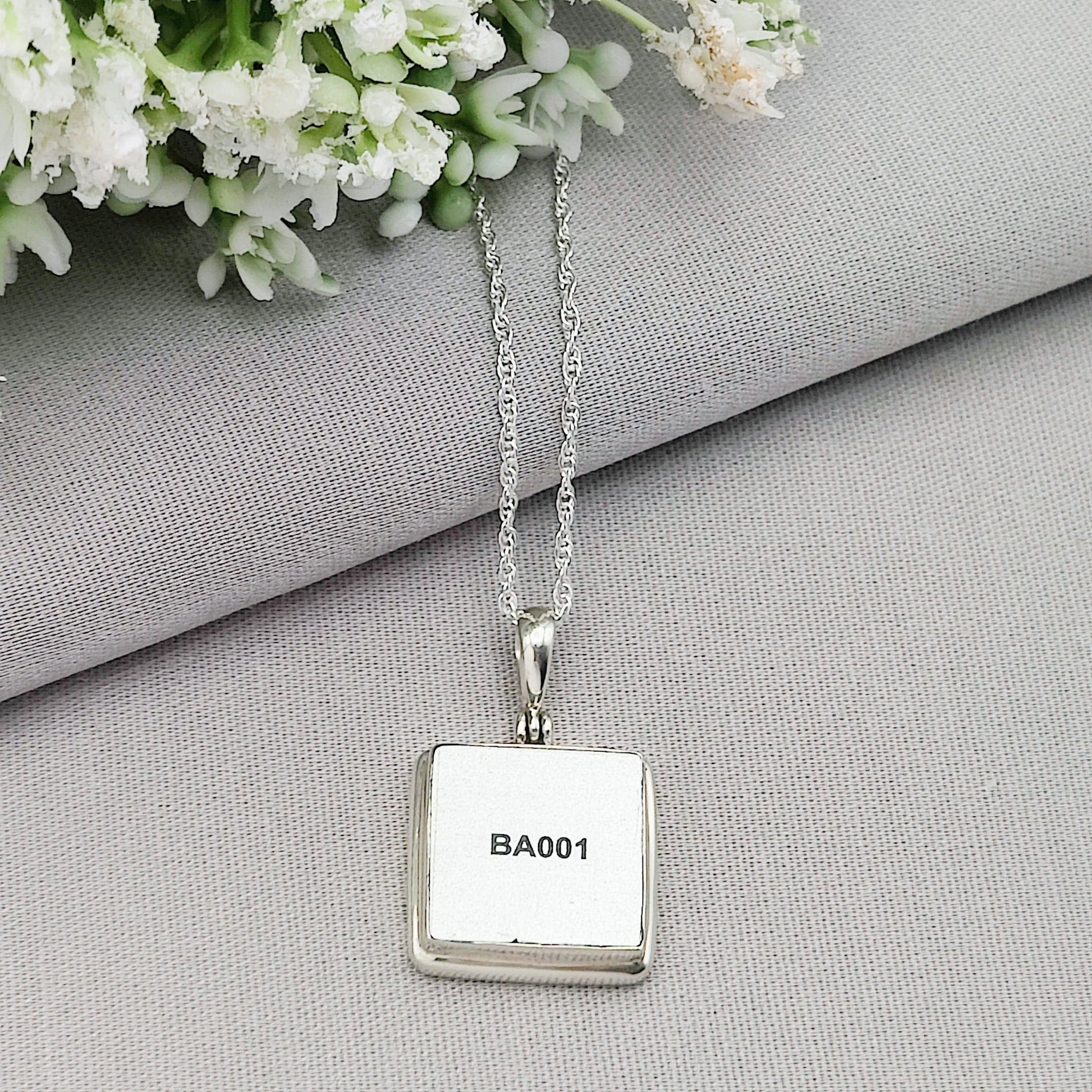 Hepburn and Hughes Concorde Pendant | Aviation Gift | Square | Sterling Silver