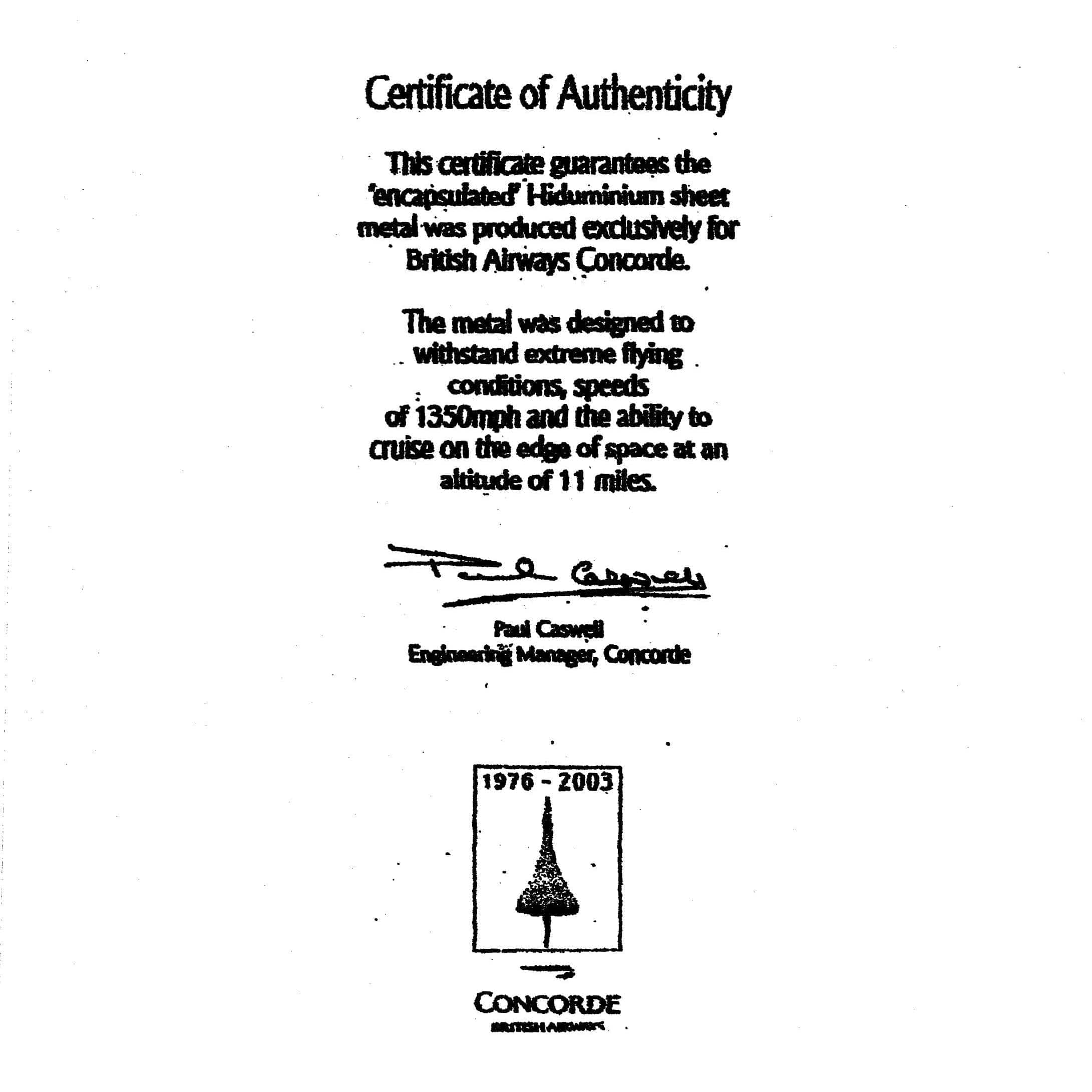 Hepburn and Hughes Concorde Pendant | Aviation Gift | Square | Sterling Silver