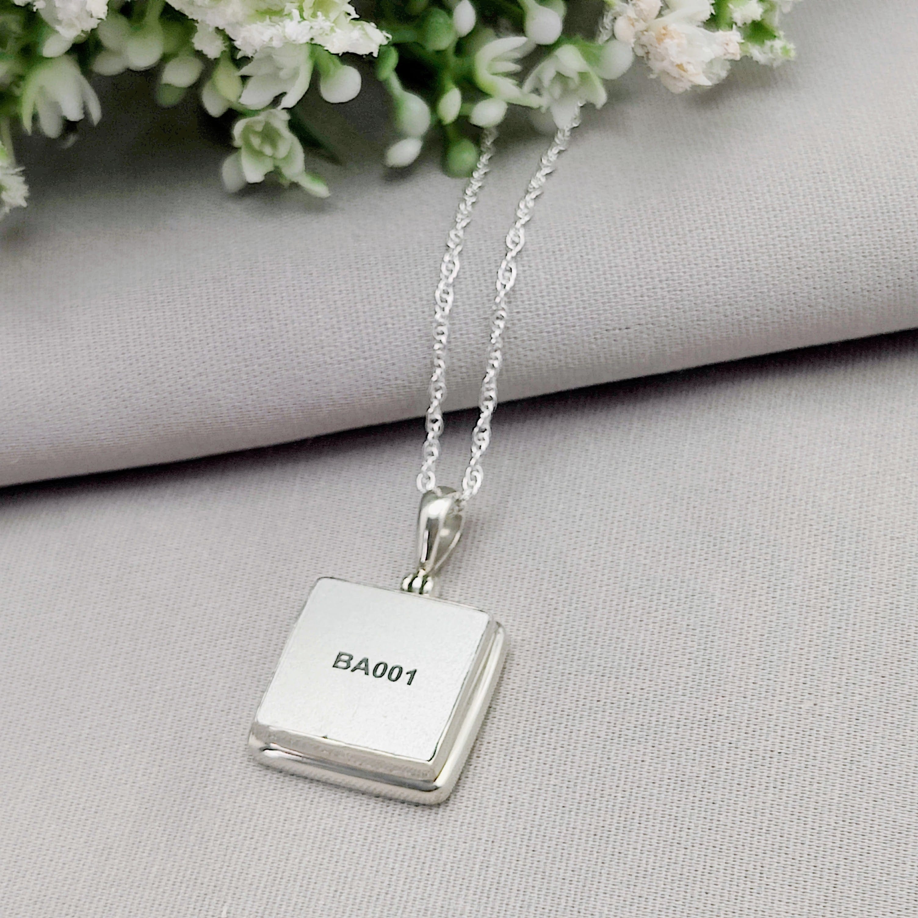 Hepburn and Hughes Concorde Pendant | Aviation Gift | Square | Sterling Silver