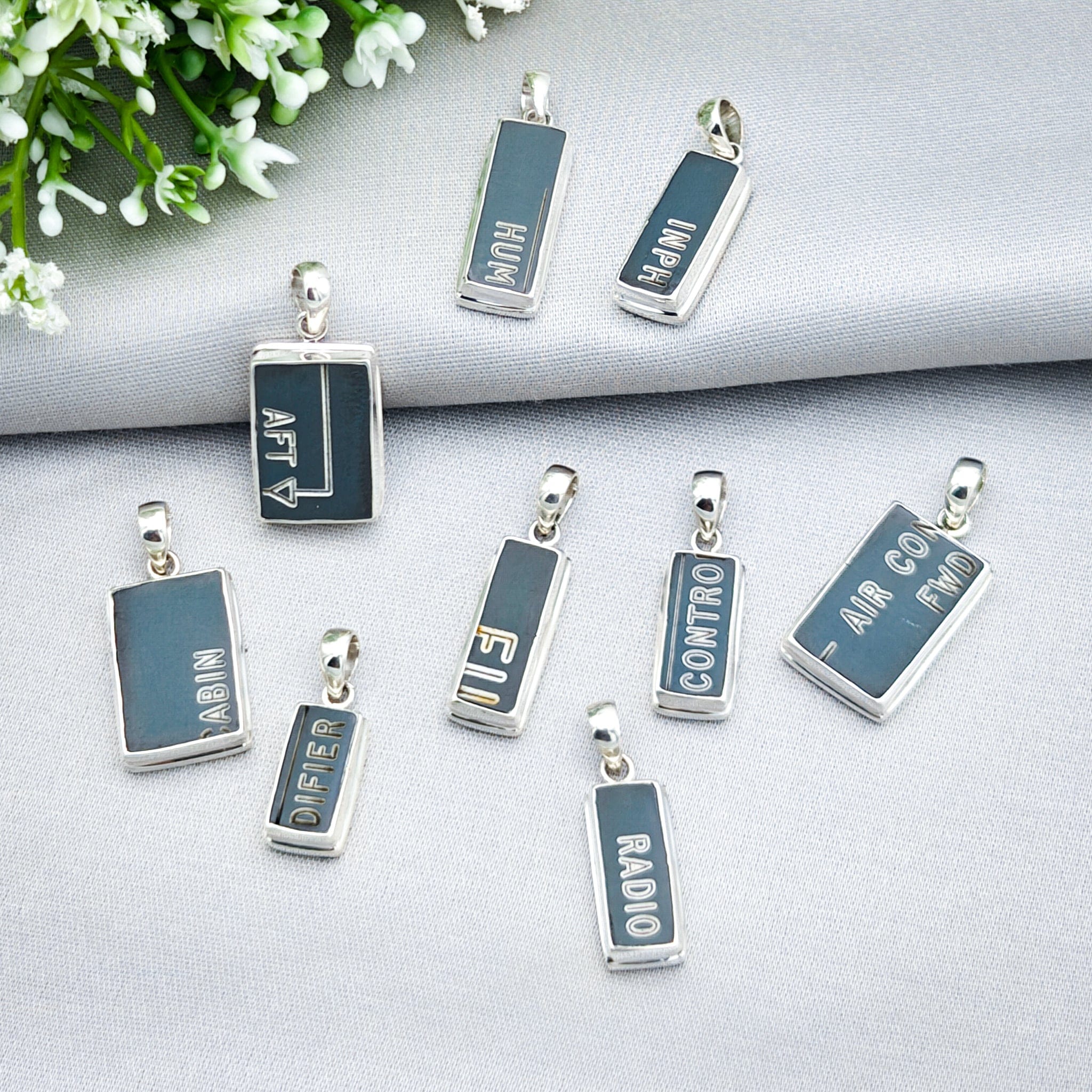 Hepburn and Hughes Concorde Pendant Limited Edition | 16mm Rectangle | Sterling Silver