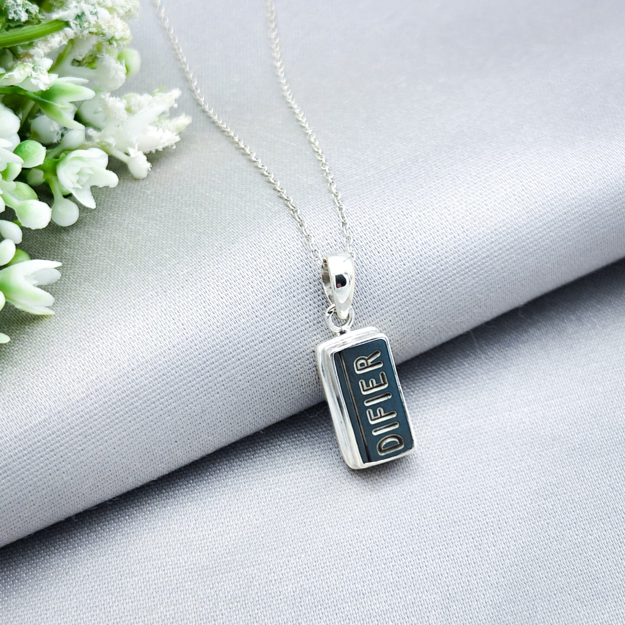 Hepburn and Hughes Concorde Pendant Limited Edition | 16mm Rectangle | Sterling Silver