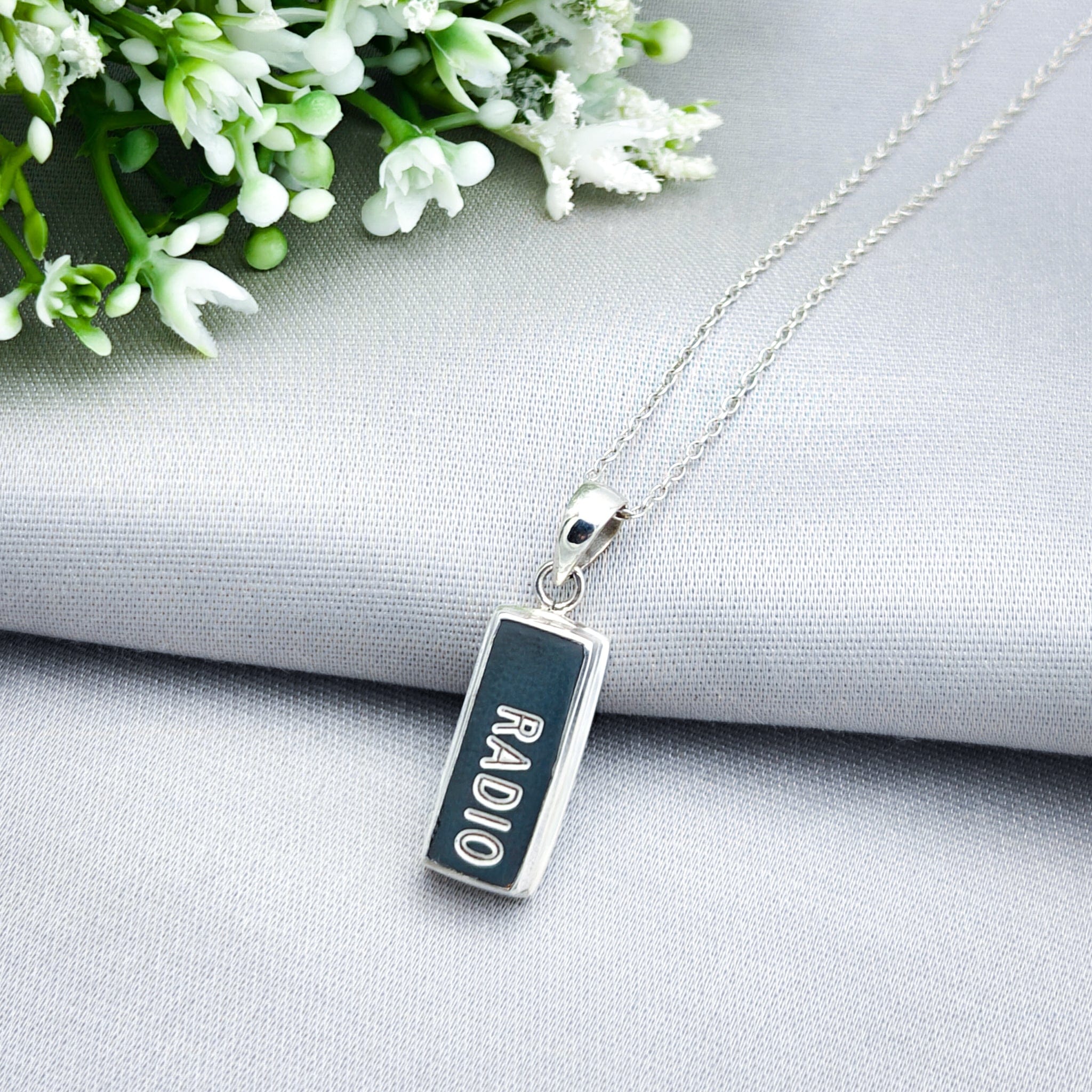 Hepburn and Hughes Concorde Pendant Limited Edition | 16mm Rectangle | Sterling Silver