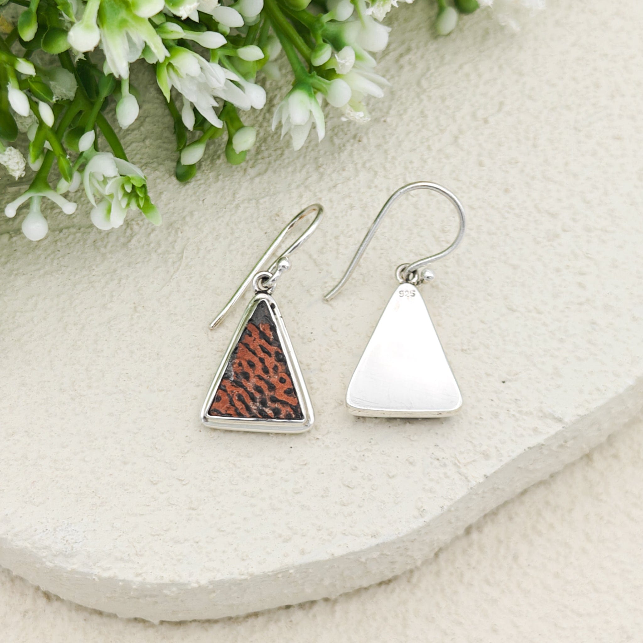 Hepburn and Hughes Dinosaur Egg Shell Fossil Earrings | Jurassic Jewellery | Dinosaur Gift | Sterling Silver