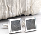 Hepburn and Hughes Dinosaur Fossil Cuff Links | Made from Iguanodon fossil | Fossil Cufflinks | sterling silver