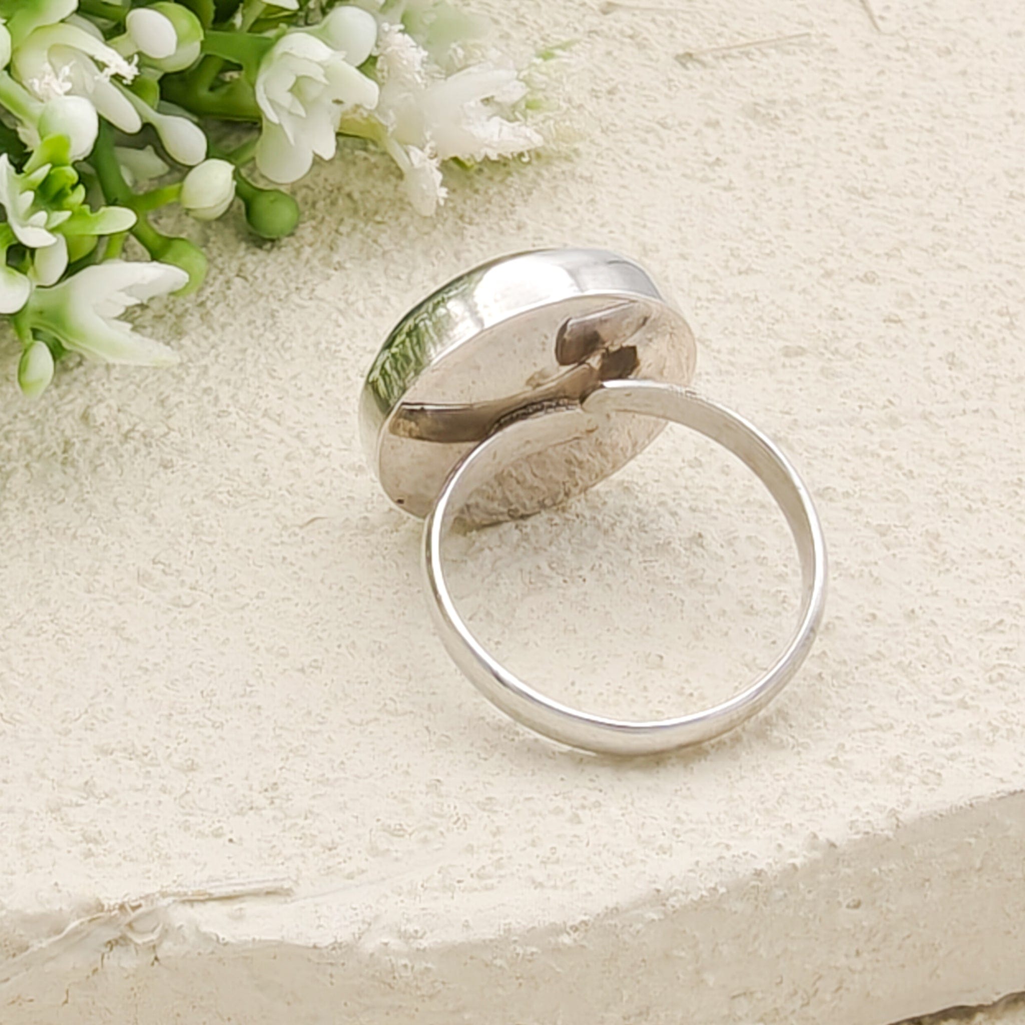 Hepburn and Hughes Dinosaur Fossil Ring | Brontosaurus Teardrop | Sterling Silver