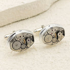 Hepburn and Hughes Elgin Watch Movement Cufflinks I Sterling Silver