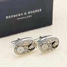 Hepburn and Hughes Elgin Watch Movement Cufflinks I Sterling Silver