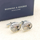 Hepburn and Hughes Elgin Watch Movement Cufflinks I Sterling Silver