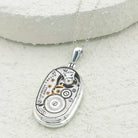 Hepburn & Hughes Elgin Watch Movement Pendant | Vintage Timepiece | Sterling Silver