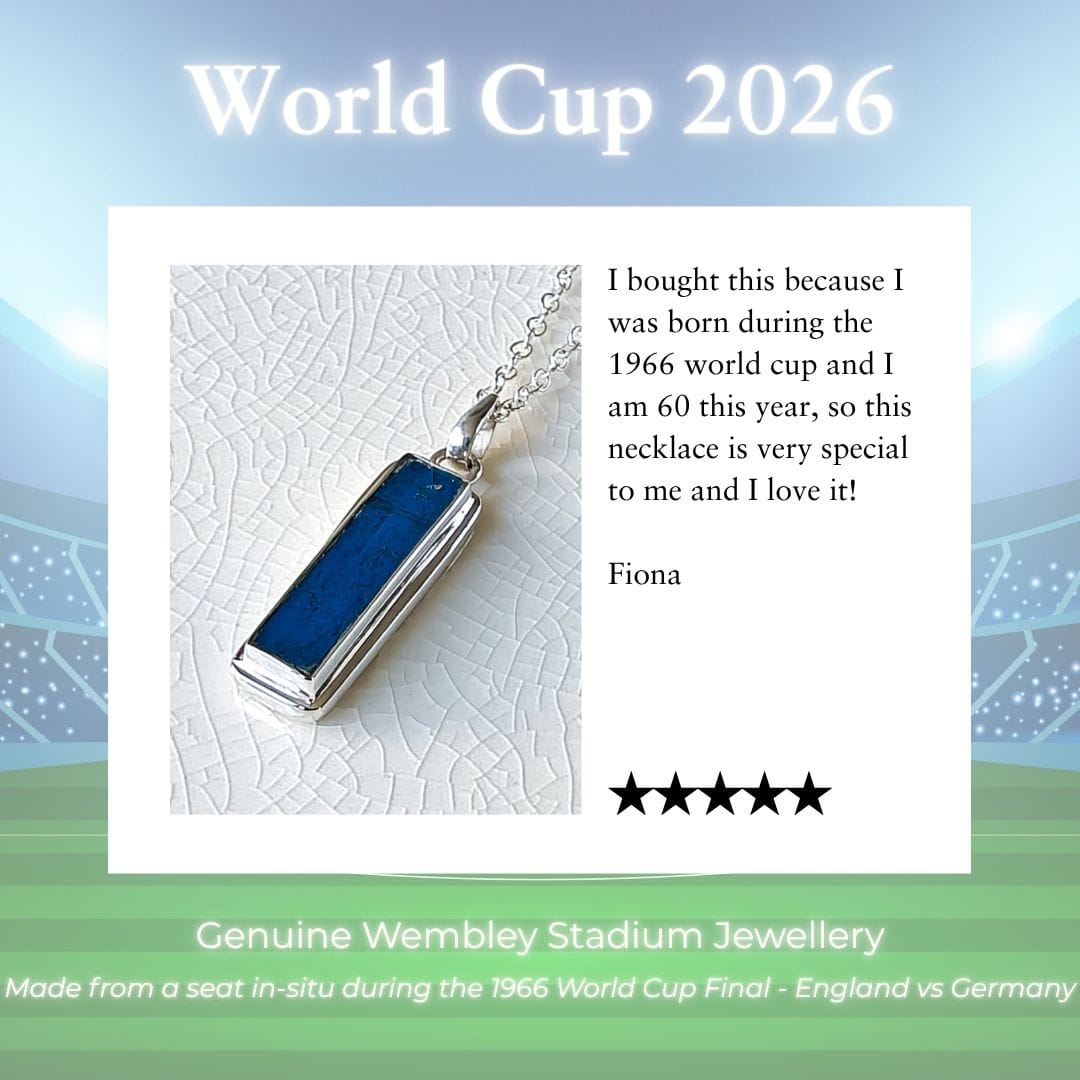 Hepburn and Hughes Genuine Wembley Stadium Chair Pendants | Football Jewellery Gift for the World Cup, in Sterling Silver