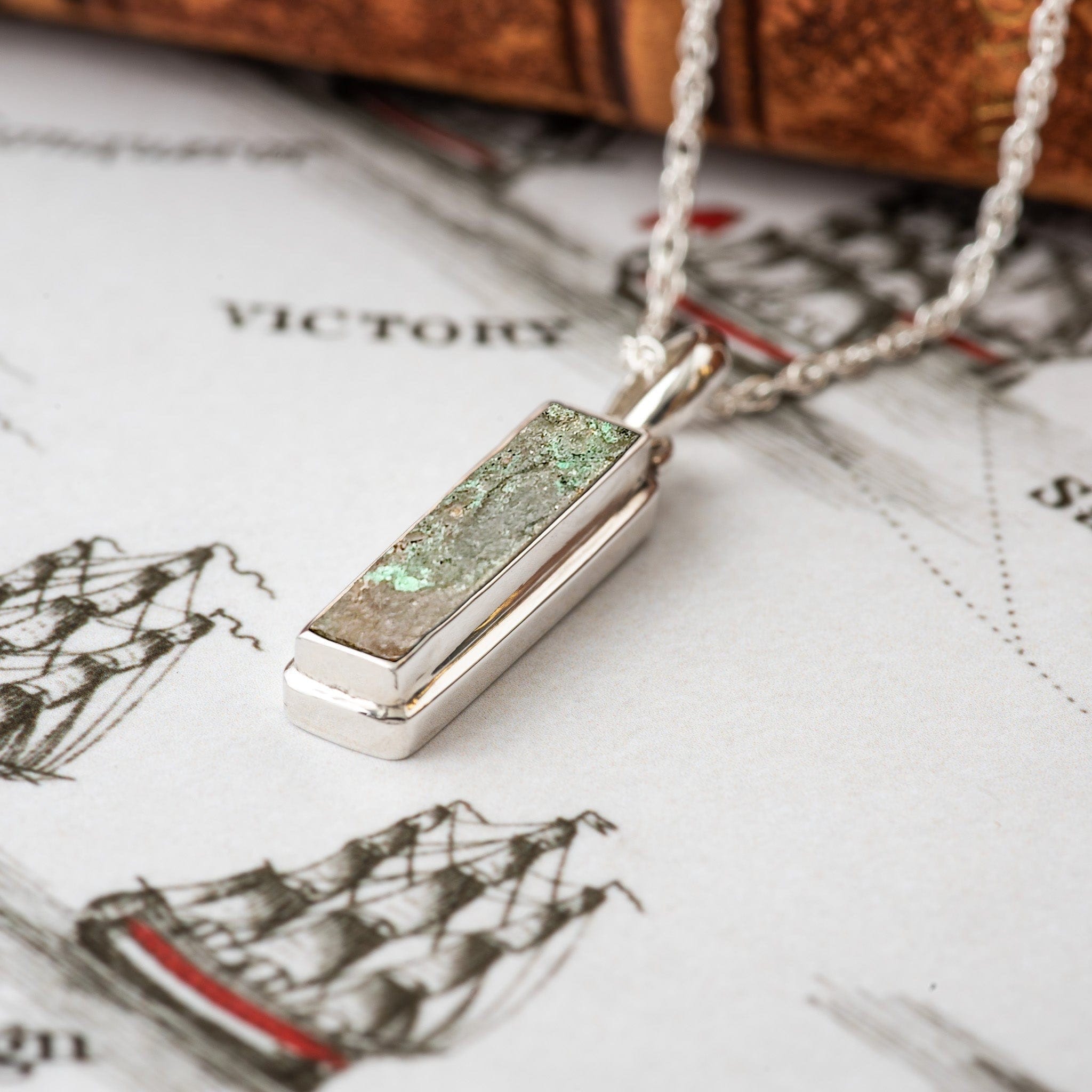 Hepburn and Hughes HMS Victory Pendant | Made with reclaimed Copper from HMS Victory | Sterling Silver