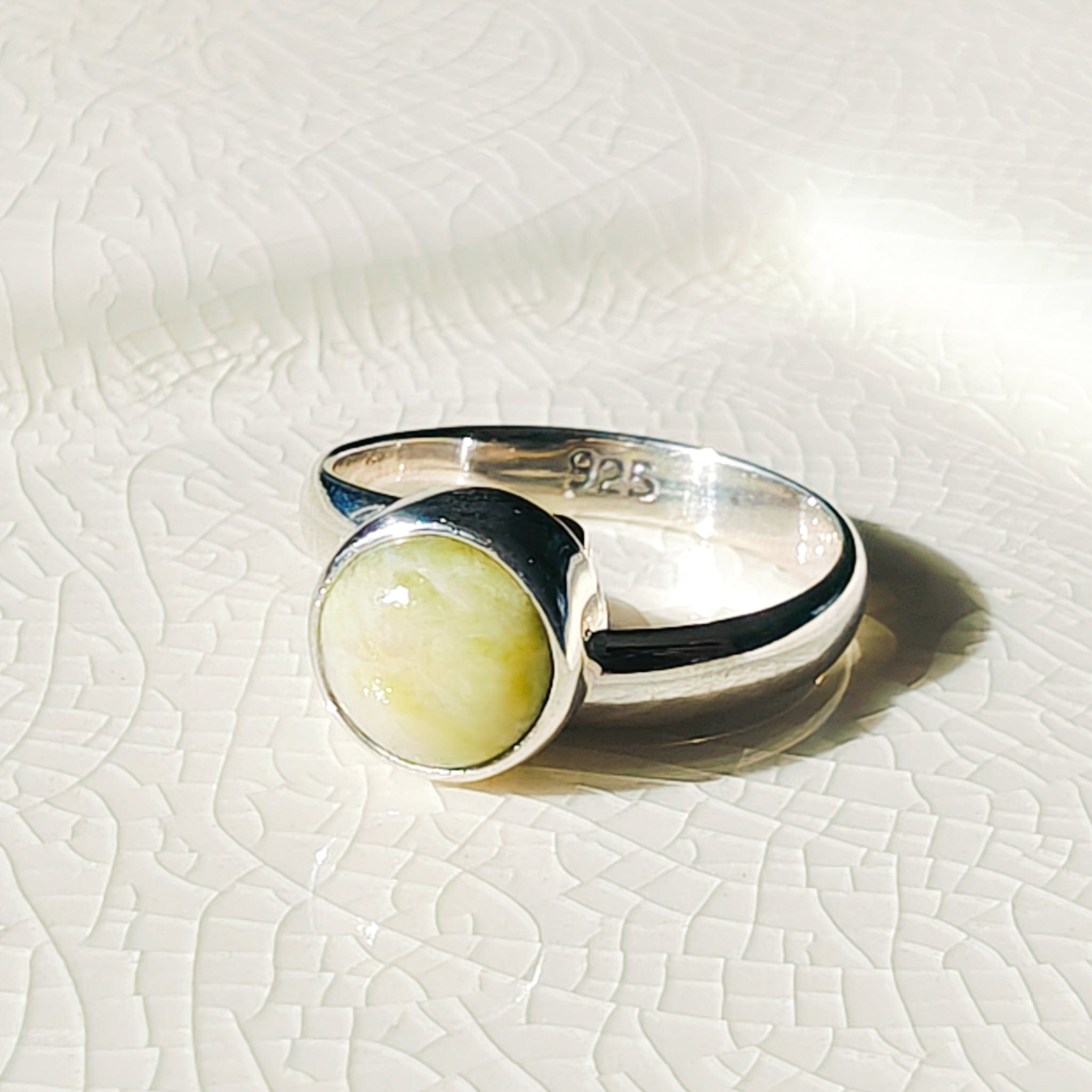 Hepburn and Hughes Isle of Skye Marble Adjustable Ring | Sterling Silver Scottish Heritage Jewellery